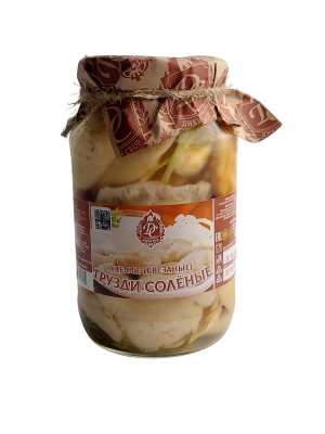 Грузди ДИКИЙ СБОР солёные (целые и резаные) 1л. стекло
