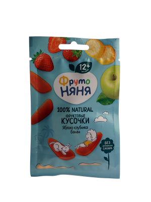 Фруктовые кусочки Яблоко, Клубника и Банан 15 гр. ™Фрутоняня