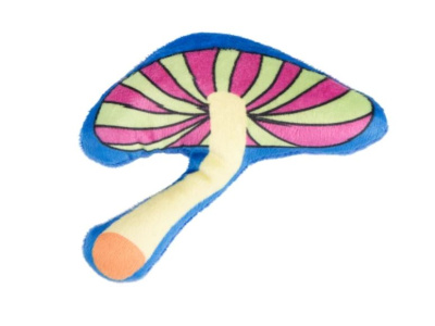 Игрушка Mr.Kranch для кошек Волшебный Грибочек плюшевая с кошачьей мятой 10 см синяя