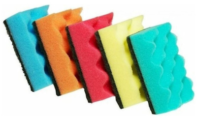 Губка ЕВРОХАУС Волна для посуды 