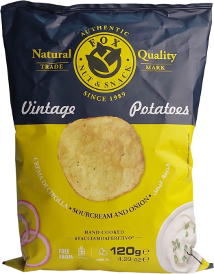 Чипсы ФОКС Сметана Лук картофельные 120г