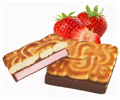 Печенье Невеста с клубничным суфле, вес, ООО Сладкая Слобода