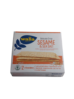 Хлебцы пшеничные WASA тонкие с кунжутом и морской солью, 190 г