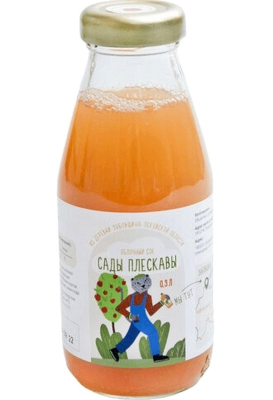 Сок САДЫ ПЛЕСКАВЫ яблочный/имбирный без сахара 300мл ст/б