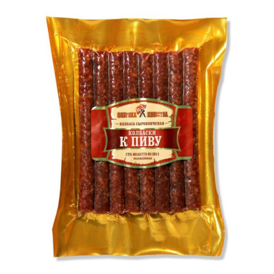 Колбаски ФАБРИКА КАЧЕСТВА К пиву с/к в/у 0,100г