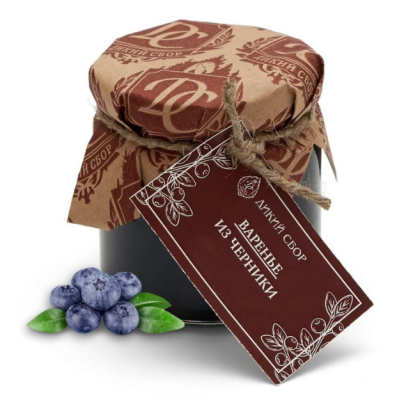 Варенье ДИКИЙ СБОР из черники 240гр. стекло