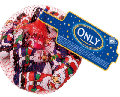 Шоколад молочный фигурный Санты 80гр. ™ ONLY