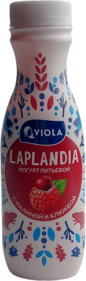 Йогурт ЛАПЛАНДИЯ малина и клюква 2,5% 260г