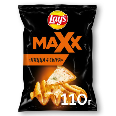 Чипсы ЛЭЙС Макс Пицца 4 сыра 110г
