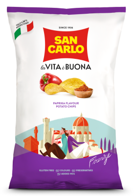 Чипсы Сан Карло Piu Gusto Паприка 150г