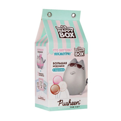 Карамель на палочке Happy Box Pusheen the cat + игрушка 30гр.