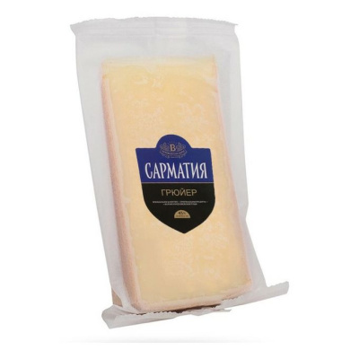 Сыр БЕЛОВЕЖСКИЕ СЫРЫ Сарматия Грюйер 45% вес