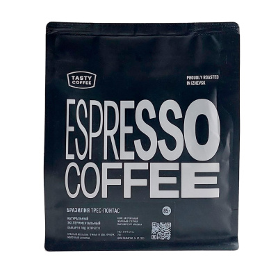 Кофе ТЭЙСТИ КОФЕ Бразилия Трес-Понтас микролот эспрессо в зёрнах 250г