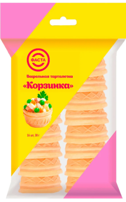 Тарталетка вафельная Корзинка ФАСТА 16 шт 38 г