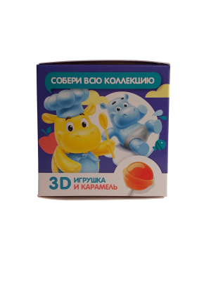 Карамель на палочке Бегемотики с игрушкой 11,4г