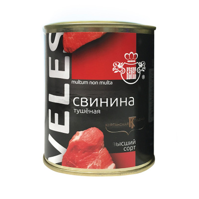 Свинина тушеная в/с ИП Ильтяков ГОСТ 338 г. ж/б ВЕЛЕС