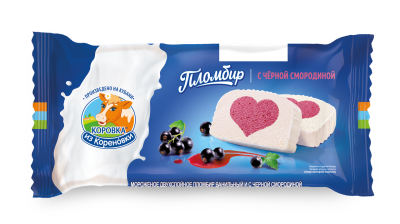 Мороженое КОРОВКА ИЗ КОРЕНОВКИ Ваниль и Чёрная смородина 200г