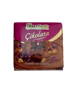 Шоколад УЛКЕР Фундук/изюм молочный 60г
