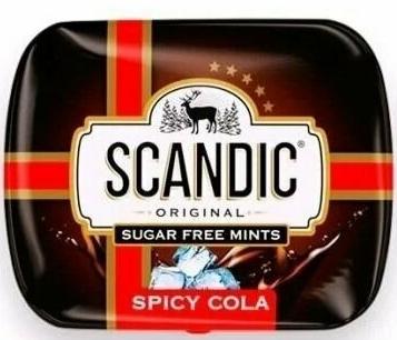 Леденцы SCANDIC® без сахара Кола, 14гр.