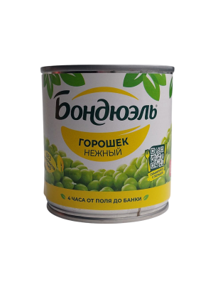 Горошек зеленый Бондюэль Нежный, 200гр ж/б
