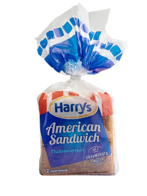 Хлеб пшеничный для сэндвичей American Sandwich, 470гр Harrys