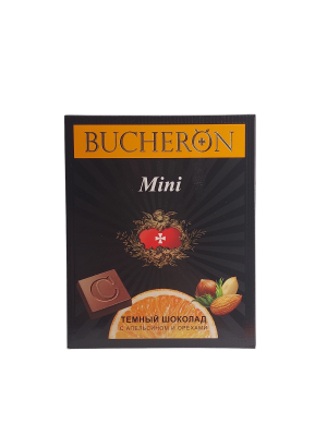 Шоколад БУШЕРОН Тёмный с апельсином и орехами 40г