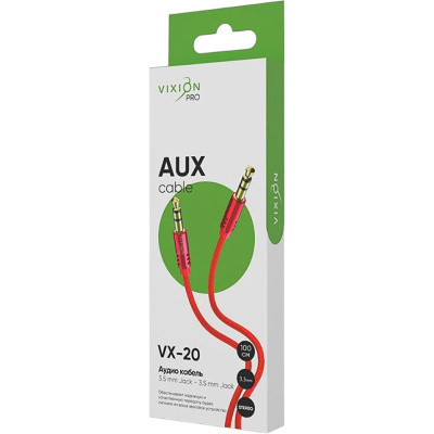 Кабель ВИКСИОН ПРО Джек 3,5 красный 1м