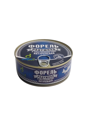 Форель радужная натур в собственном соку 240 гр. EcoFood