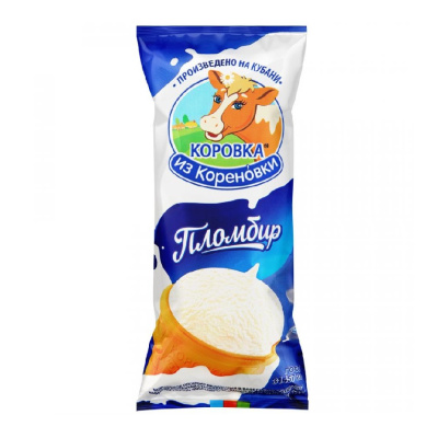 Мороженое Коровка из Кореновки пломбир в вафельном стаканчике 100гр. флоупак