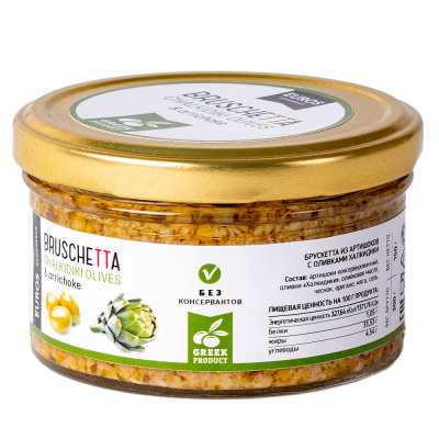 Брускетта ЭКО ГРИС из артишоков с оливками халкидики 150г