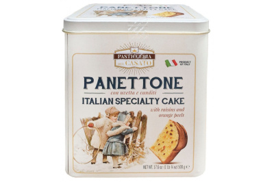 Панеттоне PASTICCERIA del CASATO Классический с изюмом и апельсиновыми цукатами 500гр.