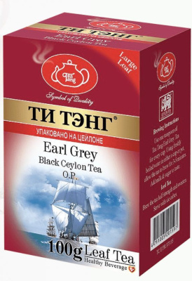 Чай ТИ ТЭНГ Бергамот O.P. чёрный 100г картонная коробка