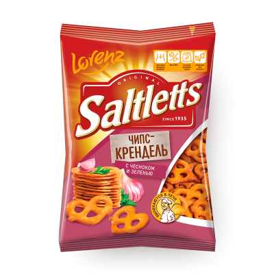 Крендель SALTLETTS с чесноком и зеленью 70г