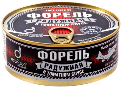 Форель радужная в томатном соусе 240 гр. EcoFood