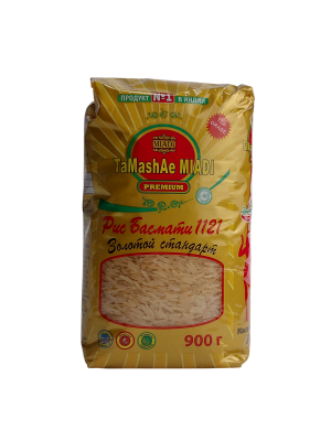 Рис Басмати 1121 Золотой стандарт 900гр. TaMashAe MIADI, Индия