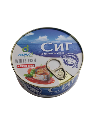 Сиг в томатном соусе ж/б 240 гр. Eco Food