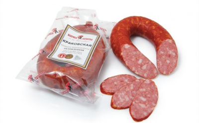 Колбаса полукопченая Краковская ГОСТ в МГС ТМ Фабрика качества