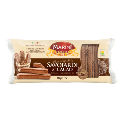 Печенье сахарное Савоярди с какао 200 г Marini