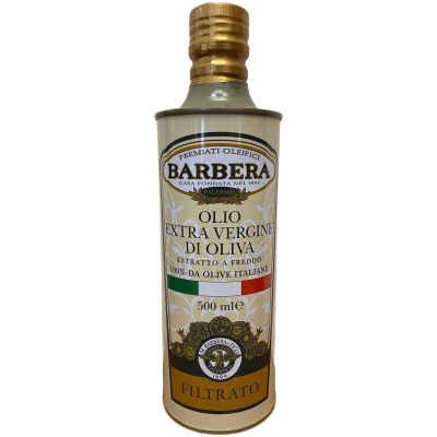 Масло BARBERA оливковое нерафинированное 0,5л ж/б