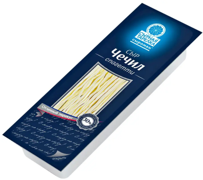 Сыр СЫРОМАН Сырная тарелка Чечил спагетти 30% 100г