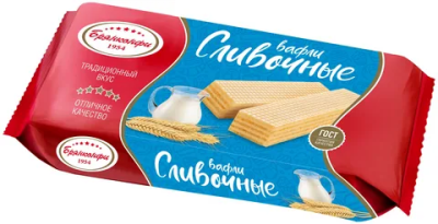 Вафли Сливочные, 190гр. АО Брянконфи