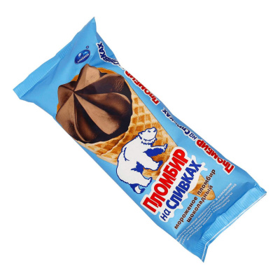 Мороженое СЛАВИЦА Пломбир на сливках шоколадный 100г