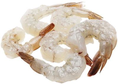 Креветка Ванамей сыромороженая без головы очищенная на хвосте 31/40 1кг  Индия