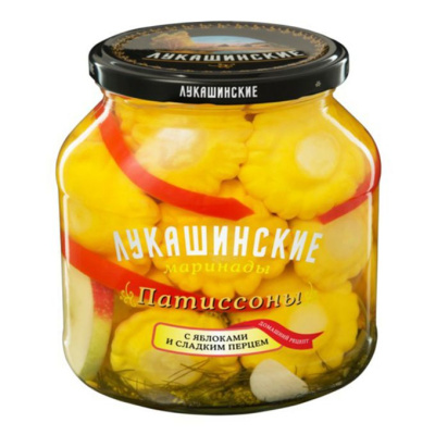 Патиссоны  Лукашинские маринованные с яблоками и сладким перцем 670г