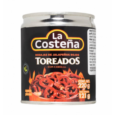 Перец ЛА КОСТЕНЬЯ Халапеньо красный жареный на гриле 220г ж/б