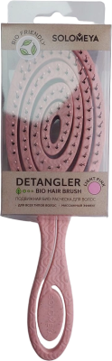 Расчёска СОЛОМЕЯ подвижная светло-розовая