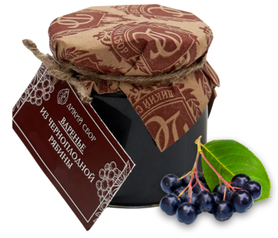 Варенье ДИКИЙ СБОР из черноплодной рябины 240гр. стекло