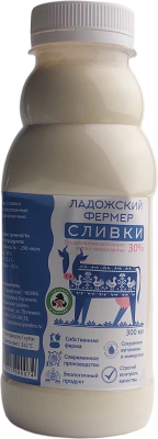 Сливки ЛАДОЖСКИЙ ФЕРМЕР 30% 300мл