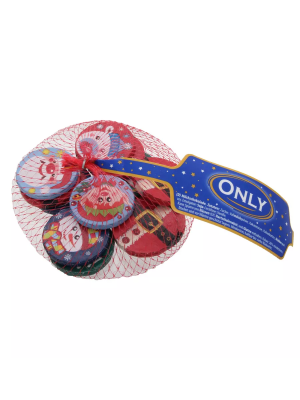 Шоколад молочный фигурный Christmas coins 85гр. ™ ONLY