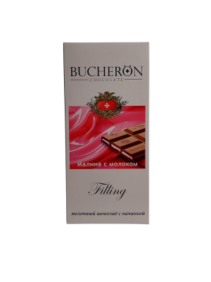 Шоколад BUCHERON молочный Малина с молоком 85 гр